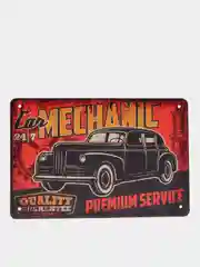 Белый винтажные жестяные таблички "Garage"