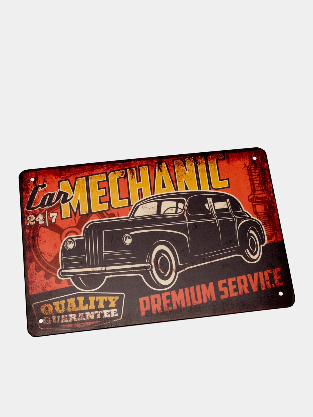 Белый винтажные жестяные таблички "Garage"