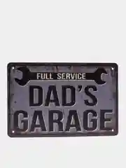Белый винтажные жестяные таблички "Garage"