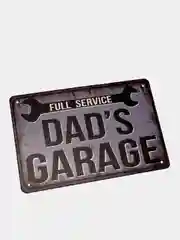 Белый винтажные жестяные таблички "Garage"