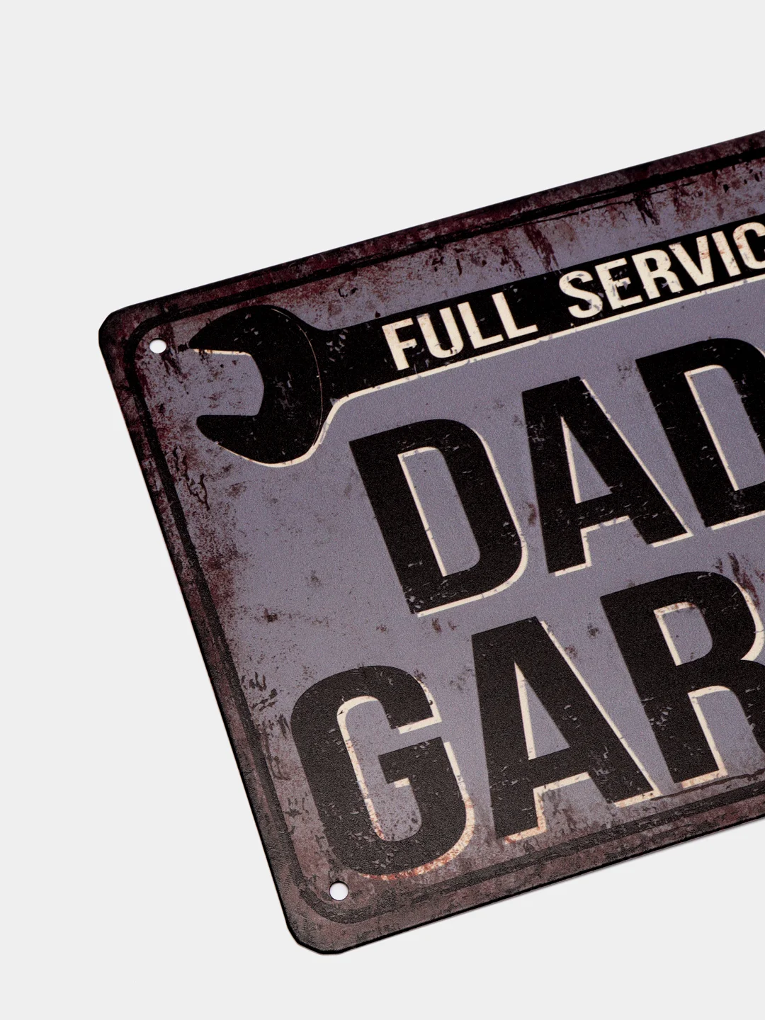 Белый винтажные жестяные таблички "Garage"