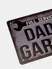 Белый винтажные жестяные таблички "Garage"