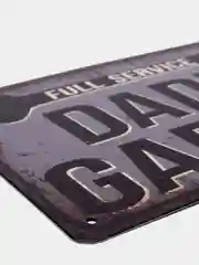 Белый винтажные жестяные таблички "Garage"