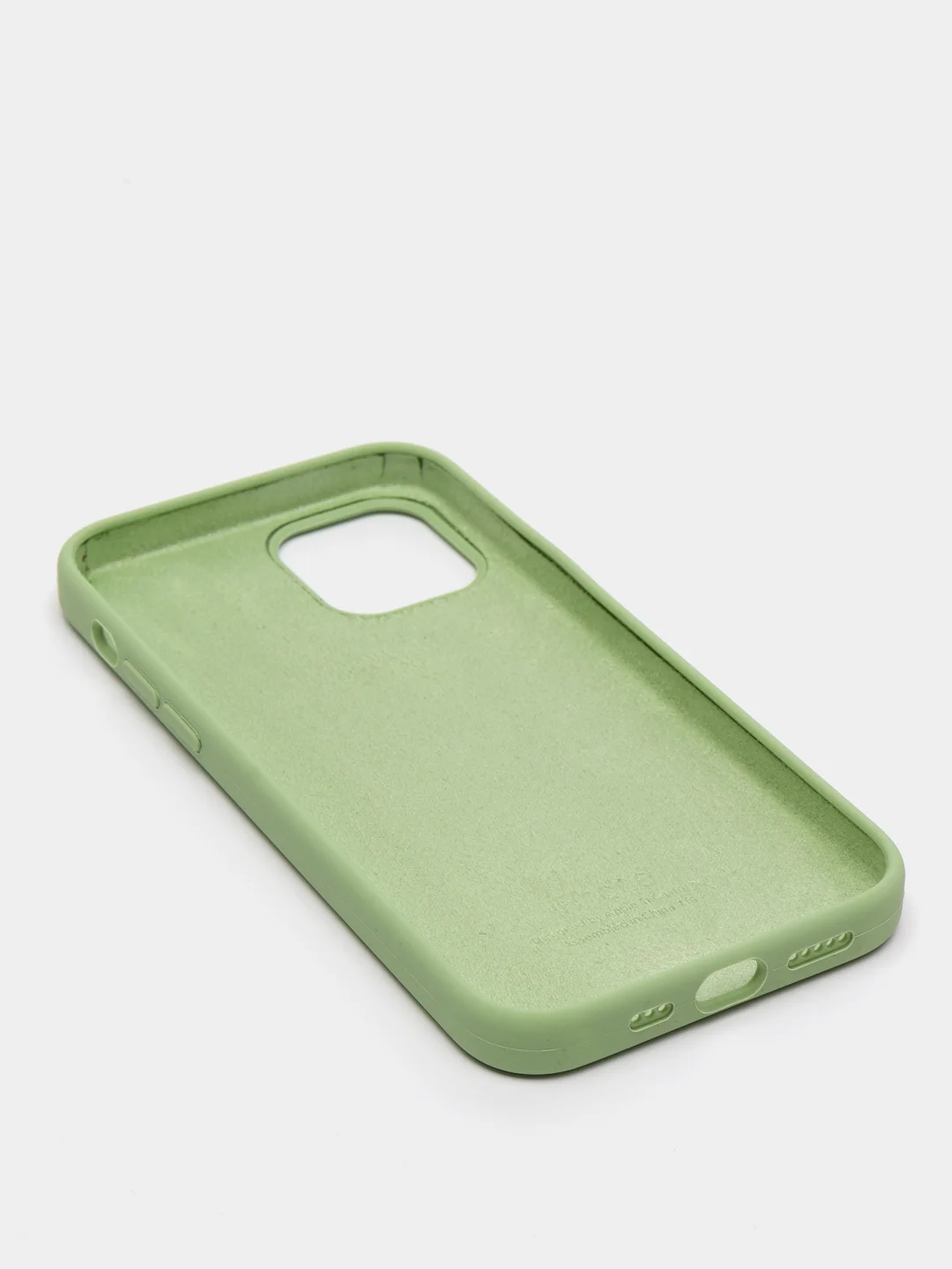 Лайм чехол с бархатом iPhone 12 / 12 Pro