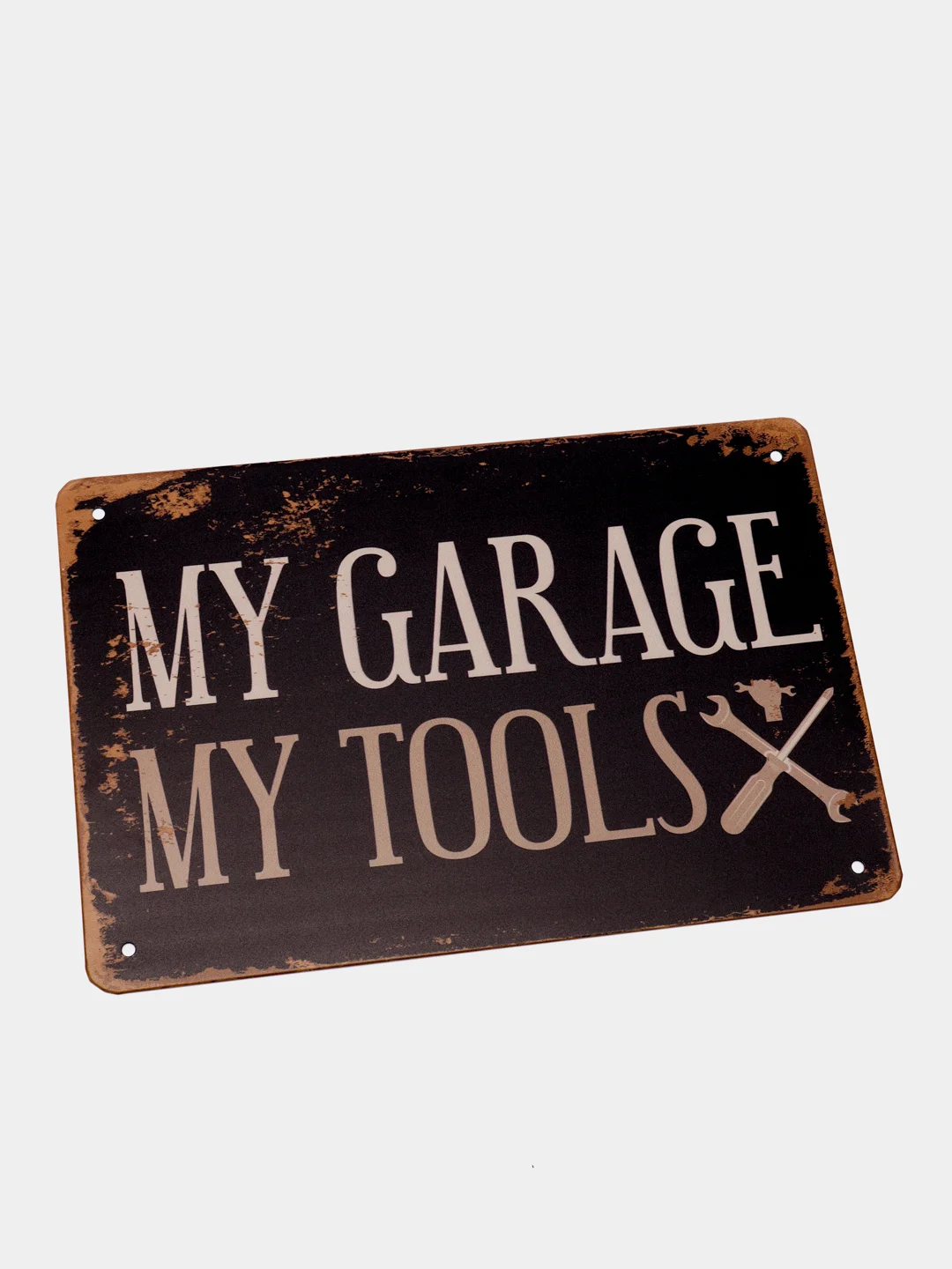 Вишнёвый винтажные жестяные таблички "Garage"