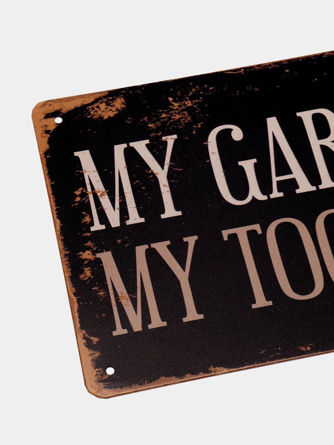 Вишнёвый винтажные жестяные таблички "Garage"
