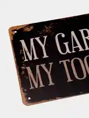 Вишнёвый винтажные жестяные таблички "Garage"
