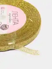 Зеленый лента парчовая с блеском для украшения подарков