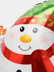 Белый новогодний фольгированный воздушный шар