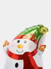 Белый новогодний фольгированный воздушный шар