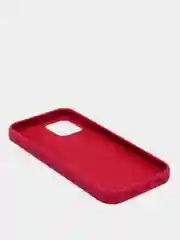 Пастельно-коралловый чехол с бархатом iPhone 12 / 12 Pro
