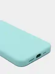 Бирюзовый чехол с бархатом iPhone 12 / 12 Pro