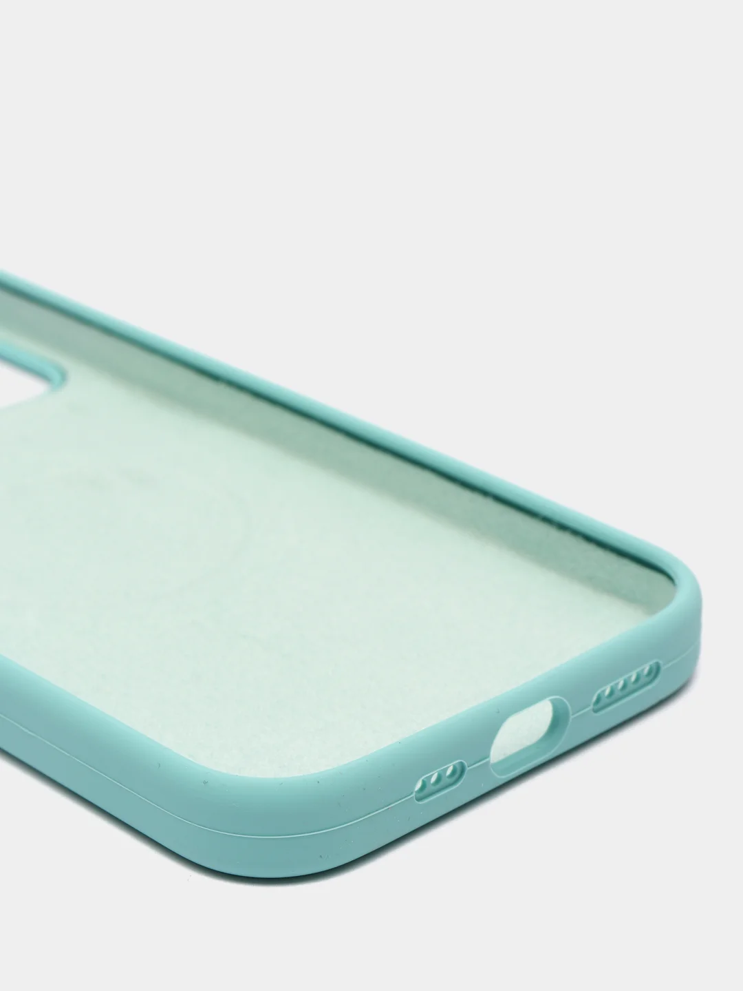 Бирюзовый чехол с бархатом iPhone 12 / 12 Pro