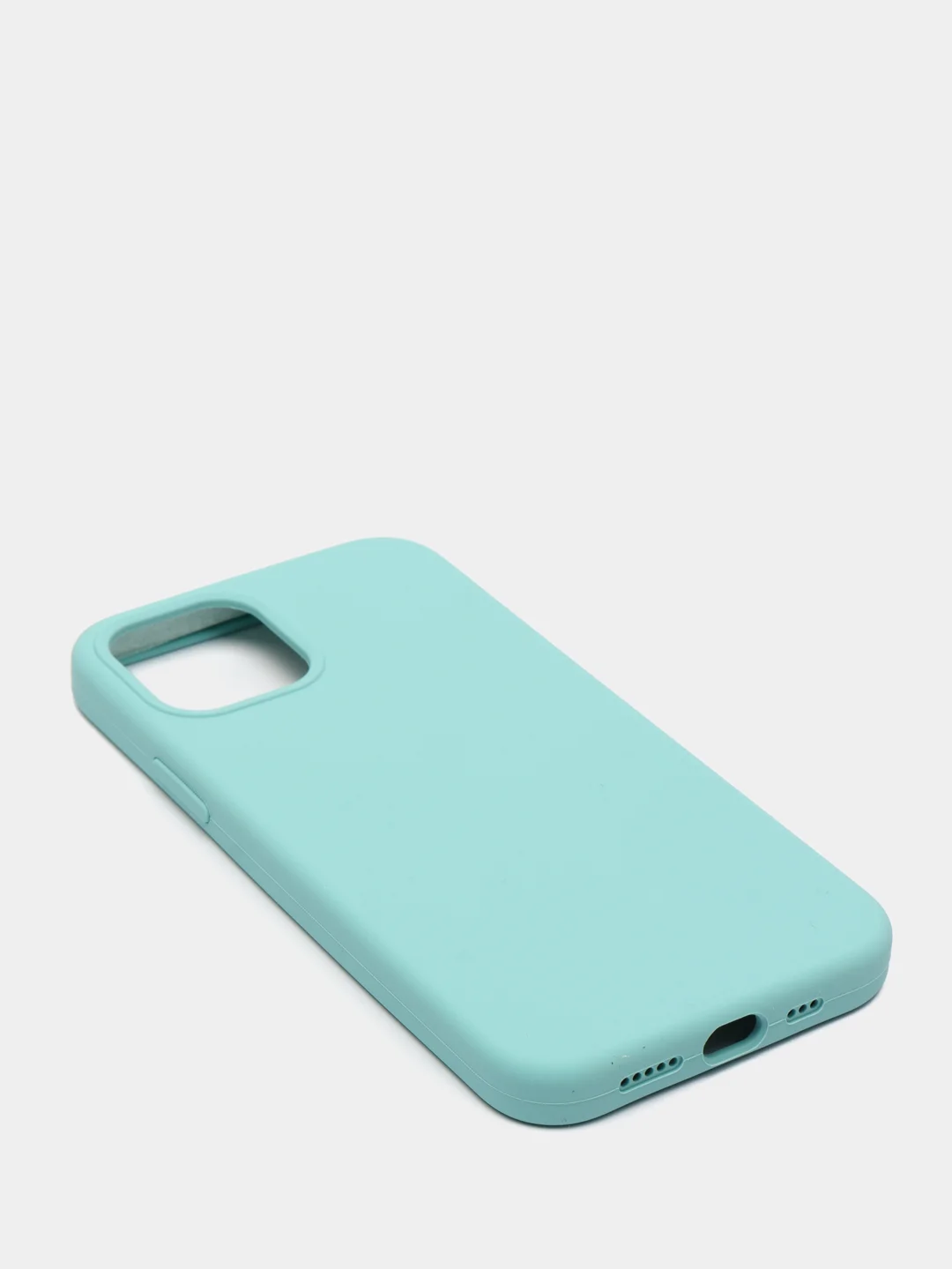 Бирюзовый чехол с бархатом iPhone 12 / 12 Pro