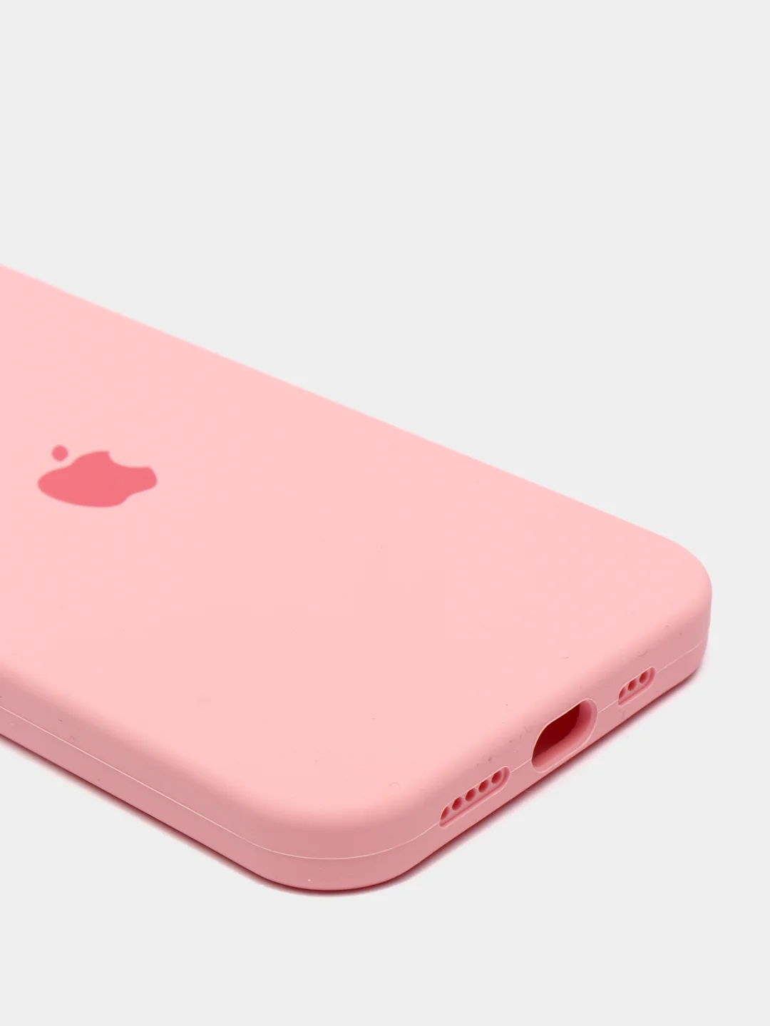 Розовый чехол с бархатом iPhone 12 / 12 Pro