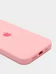 Розовый чехол с бархатом iPhone 12 / 12 Pro