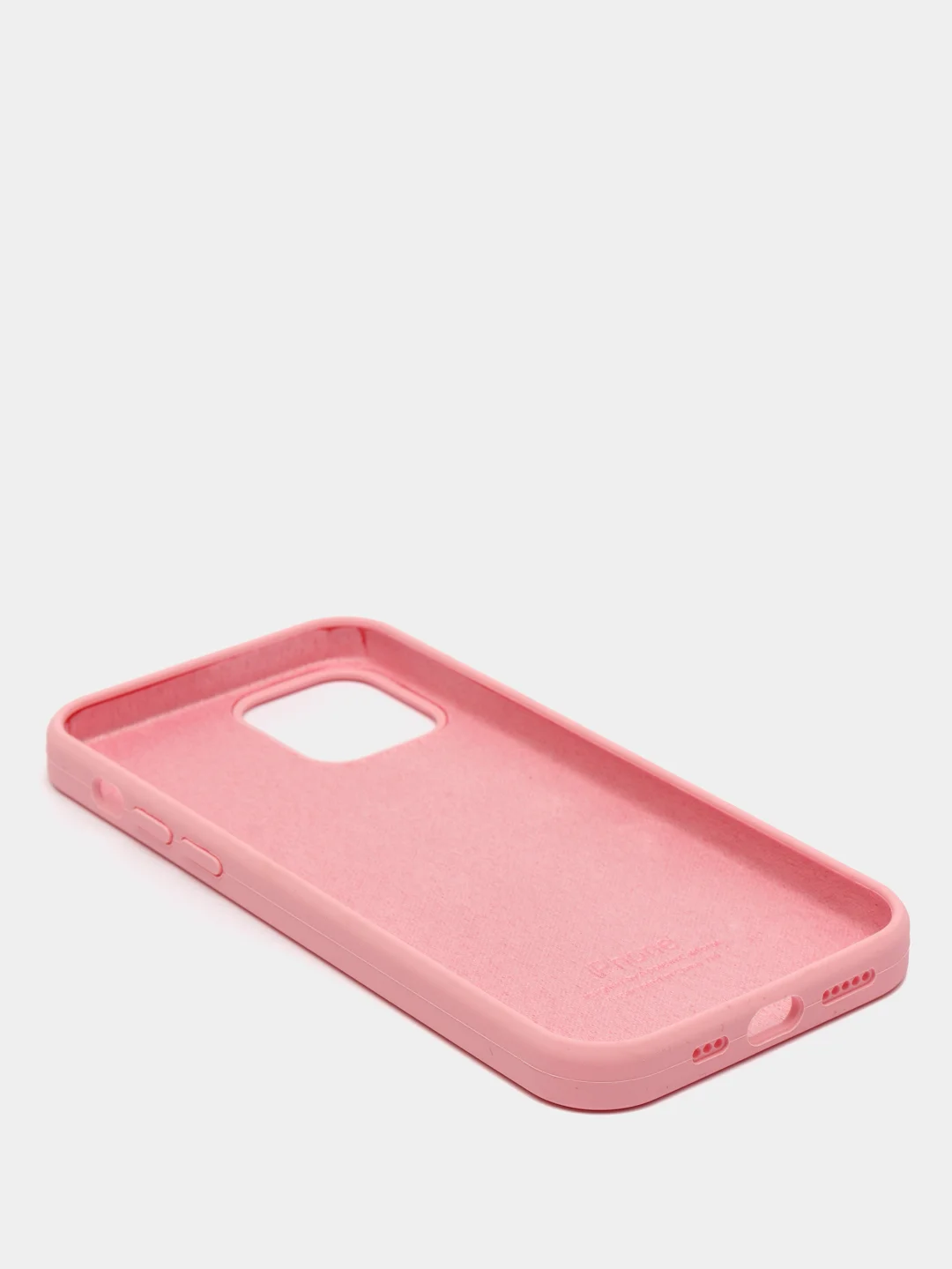 Розовый чехол с бархатом iPhone 12 / 12 Pro