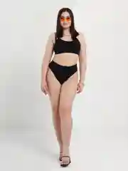 Черный купальник раздельный женский