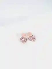 Элегантные женские серьги "Розовое сердце"