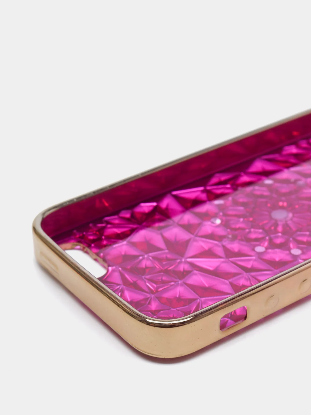 Тёмно-розовый чехол Iphone 5, блестящий