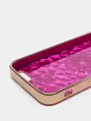 Тёмно-розовый чехол Iphone 5, блестящий