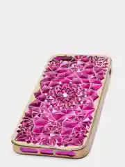 Тёмно-розовый чехол Iphone 5, блестящий