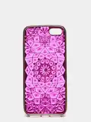 Тёмно-розовый чехол Iphone 5, блестящий