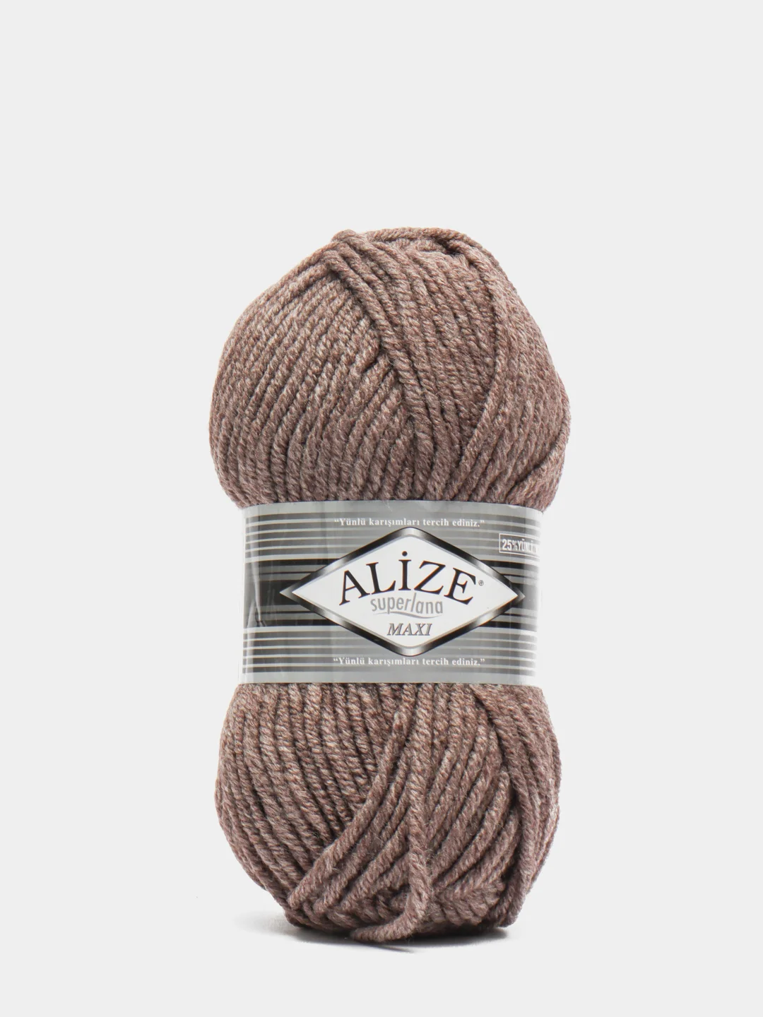 Коричневый шерсть Пряжа Alize Superlana maxi