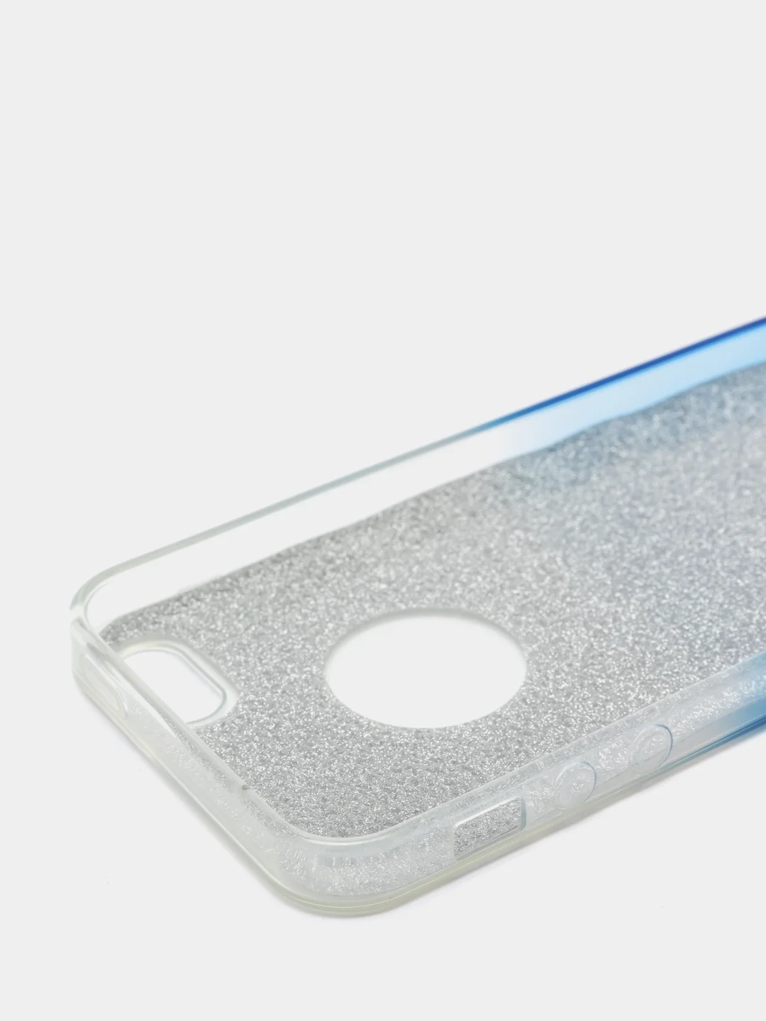 Светло-синий чехол Iphone 5, блестящий