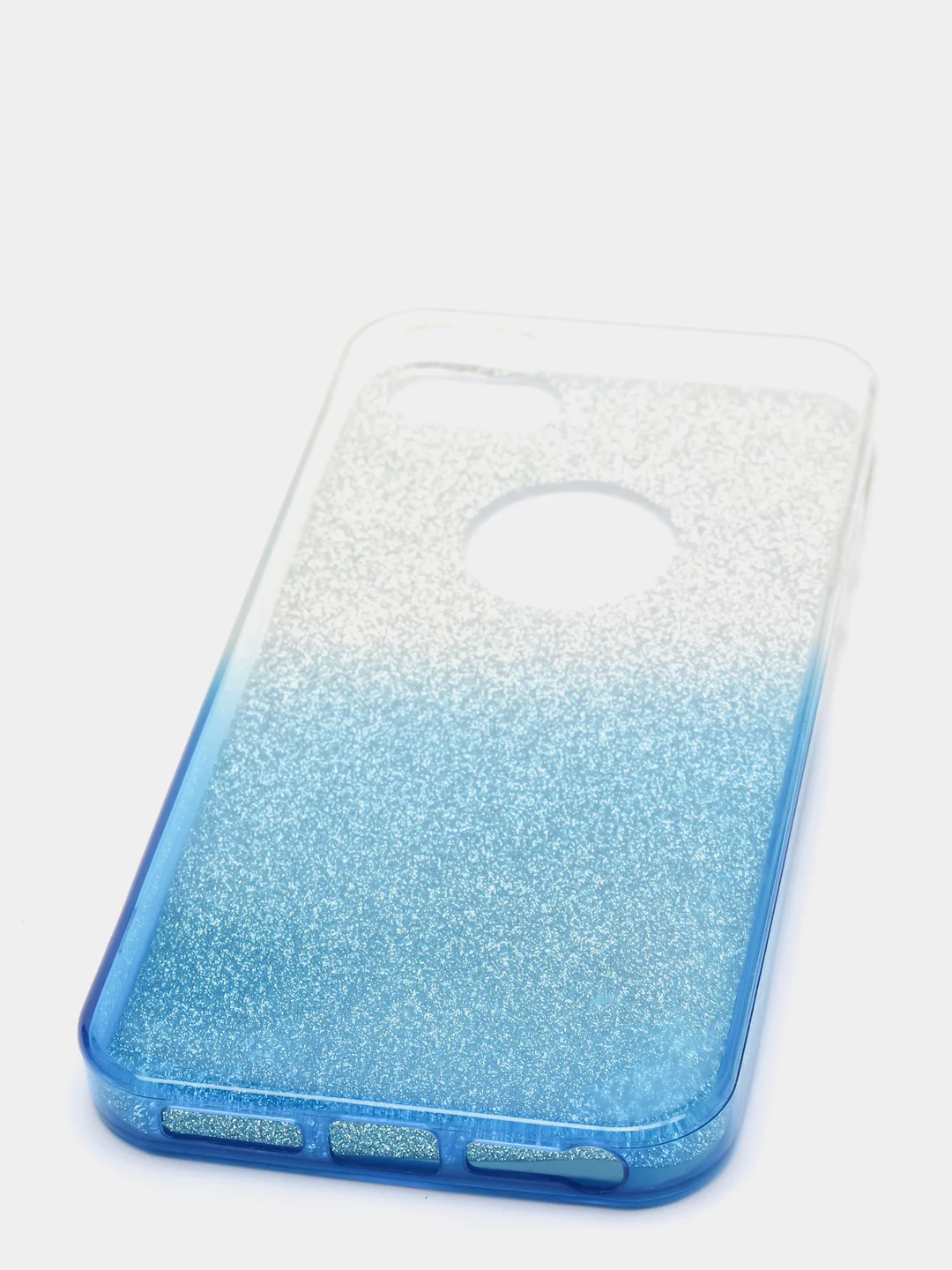 Светло-синий чехол Iphone 5, блестящий