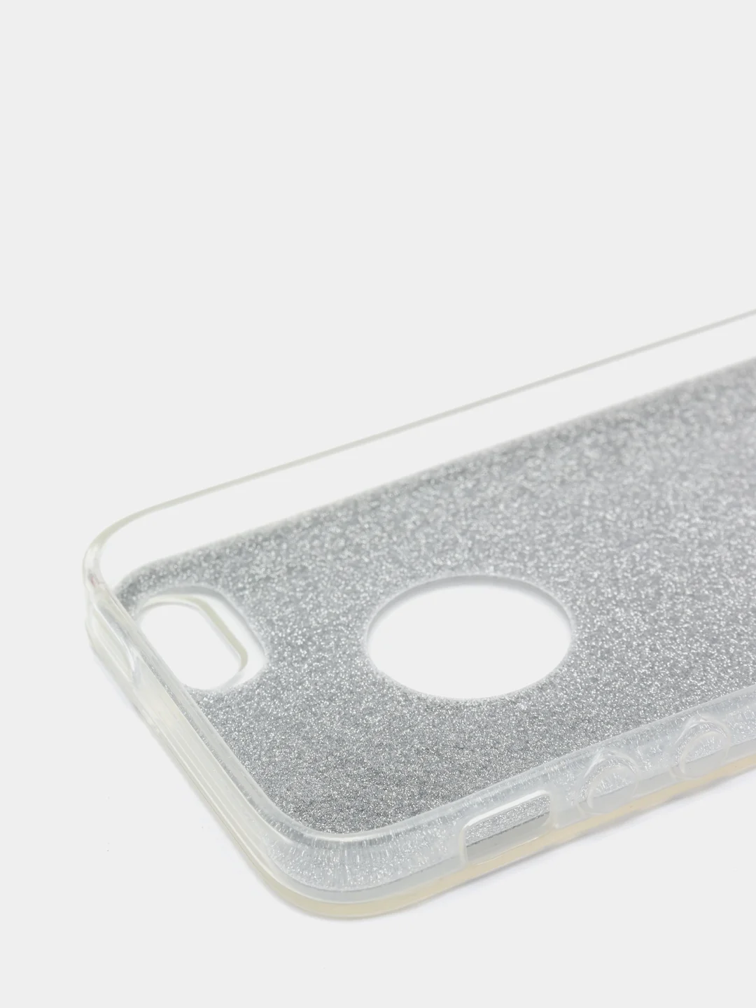 Серебряный чехол Iphone 5, блестящий