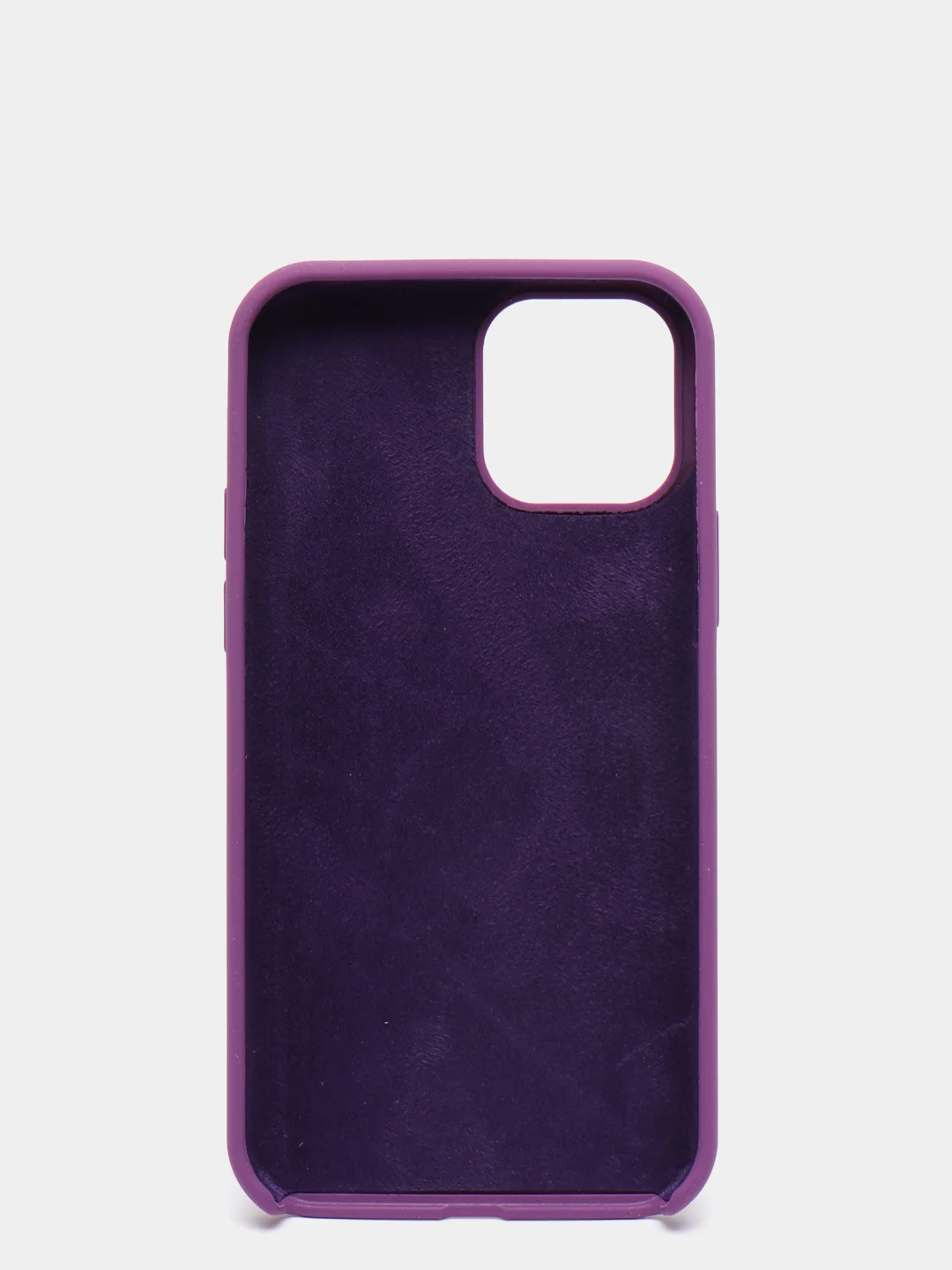 Тёмно-розовый чехол с бархатом iPhone 12 / 12 Pro