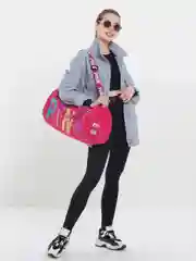 Вишнёвый сумка спортивная, для фитнеса, PINK