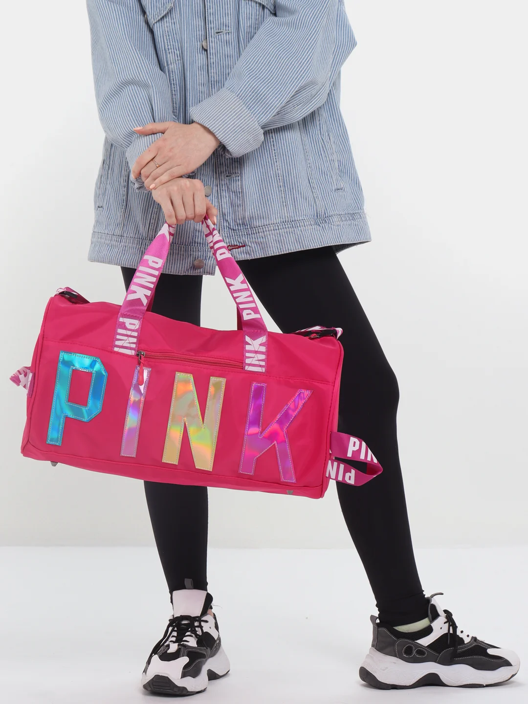 Вишнёвый сумка спортивная, для фитнеса, PINK