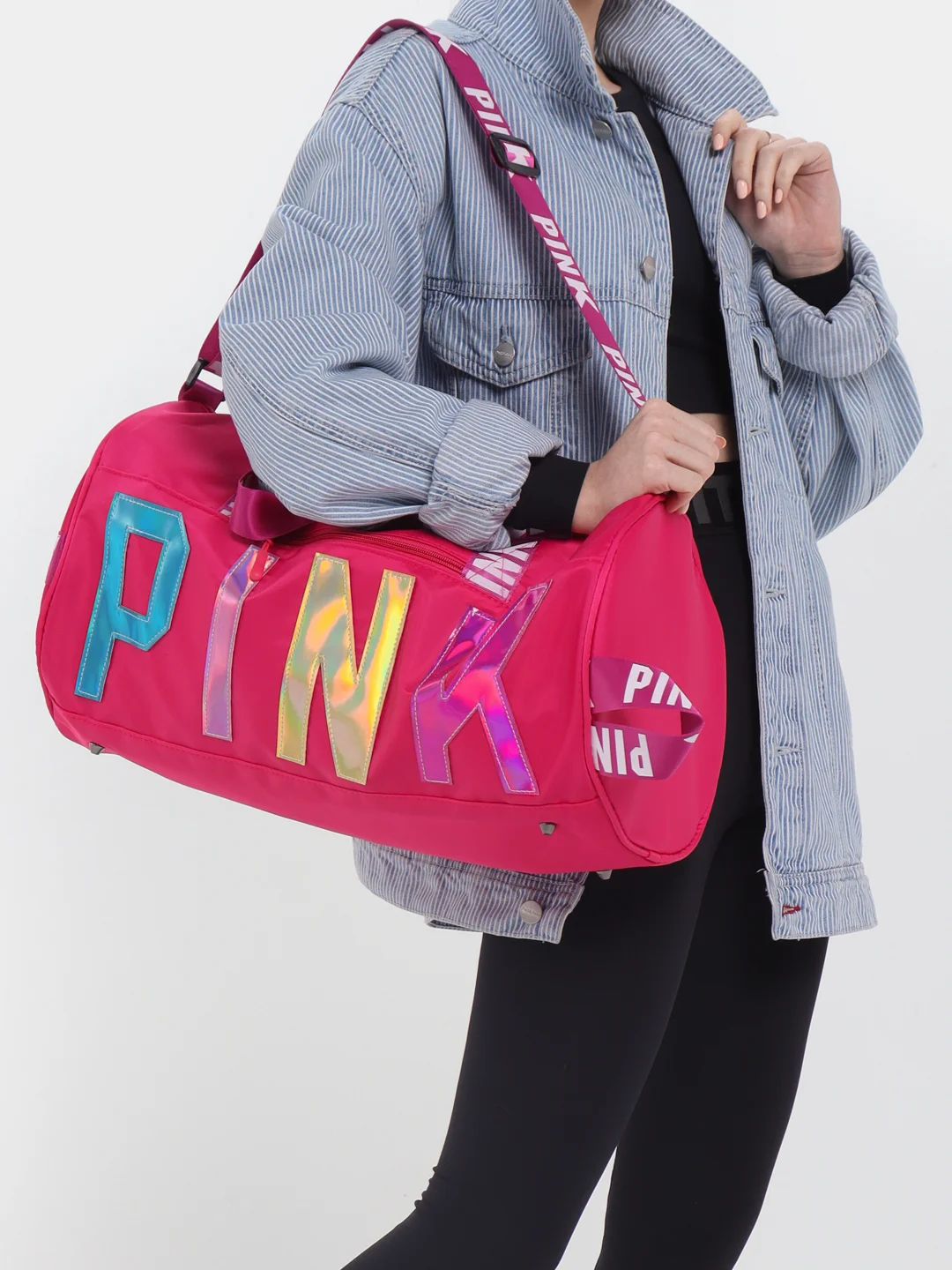 Вишнёвый сумка спортивная, для фитнеса, PINK