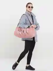 Розовый сумка спортивная женская Pink  для фитнеса
