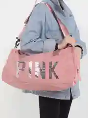 Розовый сумка спортивная женская Pink  для фитнеса