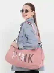 Розовый сумка спортивная женская Pink  для фитнеса