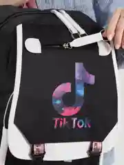 Угольный рюкзак женский "Тik-Tok"