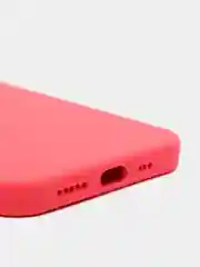 Кораллово-розовый чехол с бархатом iPhone 12 / 12 Pro