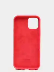 Кораллово-розовый чехол с бархатом iPhone 12 / 12 Pro