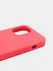 Кораллово-розовый чехол с бархатом iPhone 12 / 12 Pro