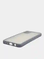Синий меланж чехол Samsung Galaxy A51 полупрозрачный пластиковый матовый с цветными кнопками