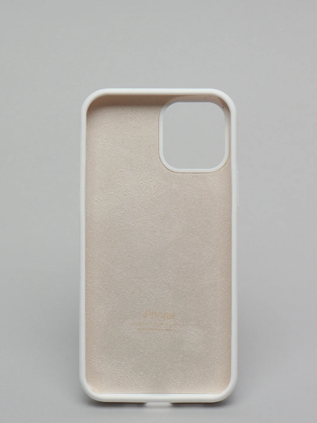 Белый чехол с бархатом iPhone 12 / 12 Pro