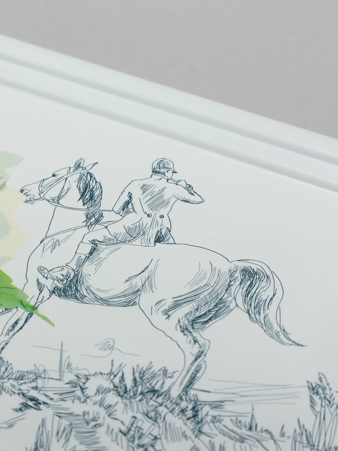 Белый прямоугольный контейнер "Toile de jouy"