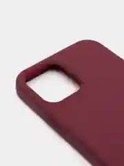 Бордовый чехол с бархатом iPhone 12 / 12 Pro
