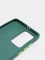 Тёмно-зелёный чехол Huawei P40 Pro, Хуавей П40 Про силиконовый с цветными кнопками
