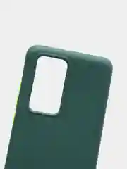 Тёмно-зелёный чехол Huawei P40 Pro, Хуавей П40 Про силиконовый с цветными кнопками