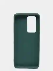 Тёмно-зелёный чехол Huawei P40 Pro, Хуавей П40 Про силиконовый с цветными кнопками