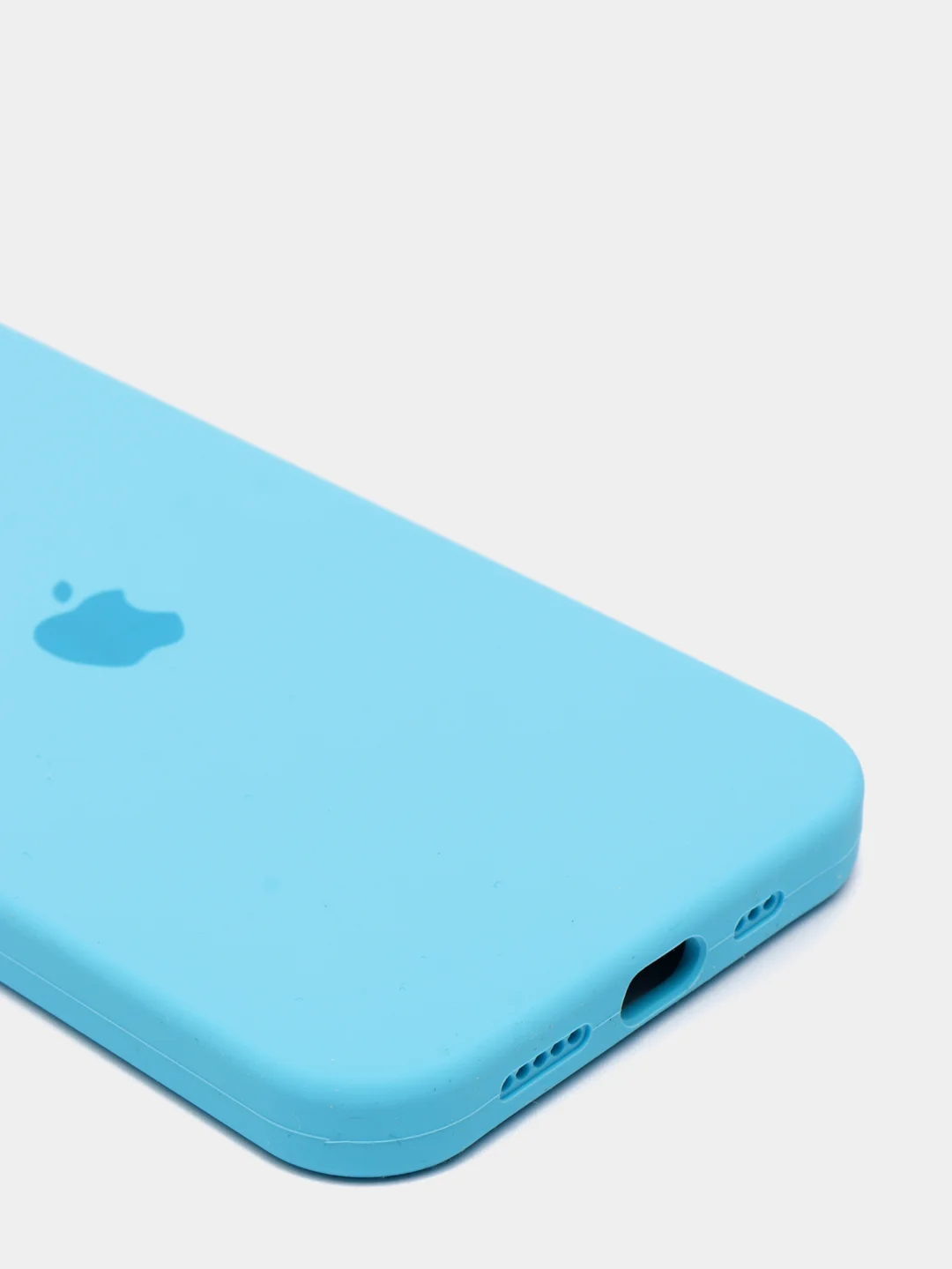 Голубой чехол с бархатом iPhone 12 / 12 Pro